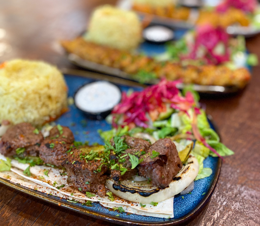 Cafe Turko Kebabs lamb, beef, and chicken